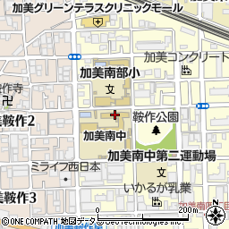 大阪市立加美南中学校周辺の地図