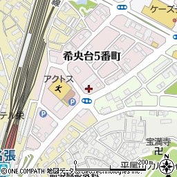 三重県名張市希央台５番町40周辺の地図