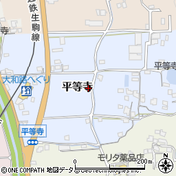 奈良県平群町（生駒郡）平等寺周辺の地図