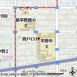 大阪市立平野中学校周辺の地図