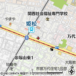 帝塚山国際学園　幼稚舎周辺の地図