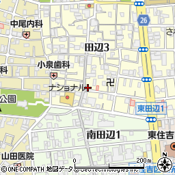田辺　松すし周辺の地図