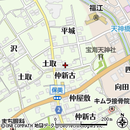 愛知県田原市保美町平城144周辺の地図