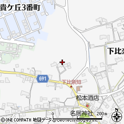 三重県名張市下比奈知2383周辺の地図