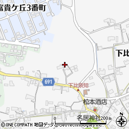 三重県名張市下比奈知2415-2周辺の地図