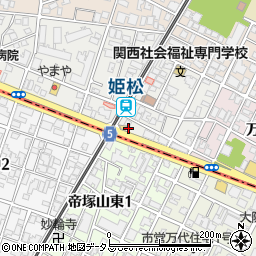 鍵の出張救急車大阪市阿倍野区帝塚山営業所２４時間受付センター周辺の地図