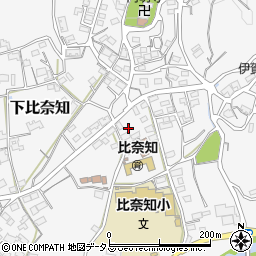 三重県名張市下比奈知1613周辺の地図