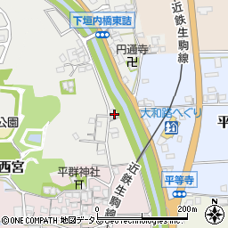 奈良県生駒郡平群町下垣内201周辺の地図