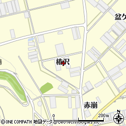 愛知県田原市高松町椿沢周辺の地図