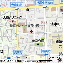 大阪府八尾市光南町周辺の地図