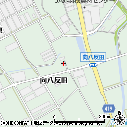 愛知県田原市赤羽根町向八反田周辺の地図