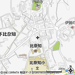三重県名張市下比奈知1565周辺の地図