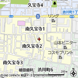 大阪府八尾市南久宝寺2丁目21-10周辺の地図