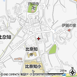 三重県名張市下比奈知1588-2周辺の地図