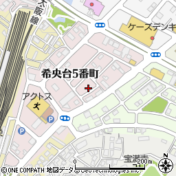 三重県名張市希央台５番町58周辺の地図