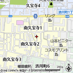 大阪府八尾市南久宝寺2丁目21-11周辺の地図