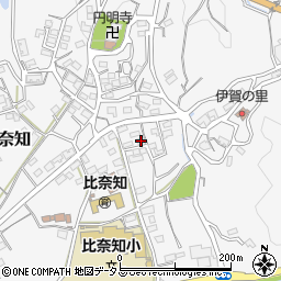 三重県名張市下比奈知1588-1周辺の地図