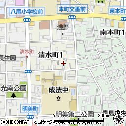 〒581-0006 大阪府八尾市清水町の地図