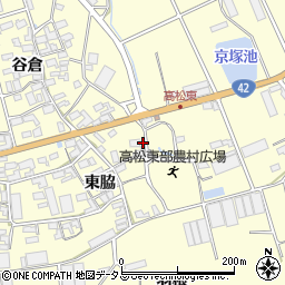 愛知県田原市高松町東脇86周辺の地図