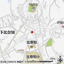 三重県名張市下比奈知1609周辺の地図