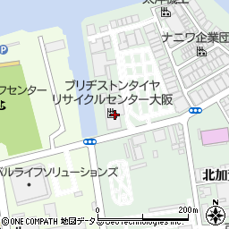 ブリヂストンタイヤリサイクルセンター大阪周辺の地図