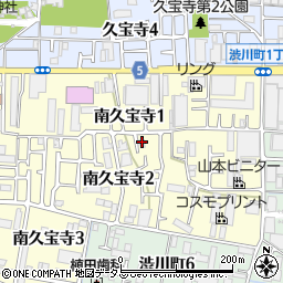 大阪府八尾市南久宝寺2丁目21-12周辺の地図