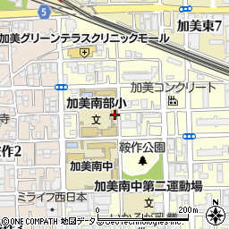 大阪市立加美南部小学校周辺の地図