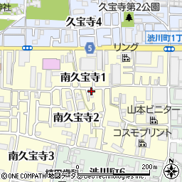 大阪府八尾市南久宝寺2丁目21-13周辺の地図