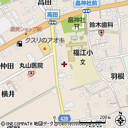 愛知県田原市福江町宮ノ脇37周辺の地図