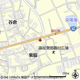 愛知県田原市高松町東脇93-14周辺の地図