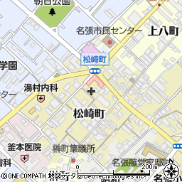 三重県名張市松崎町周辺の地図