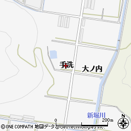 愛知県田原市伊川津町手洗周辺の地図