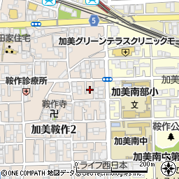 大阪府大阪市平野区加美鞍作2丁目8周辺の地図