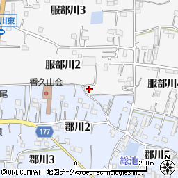 大阪府八尾市服部川2丁目45周辺の地図