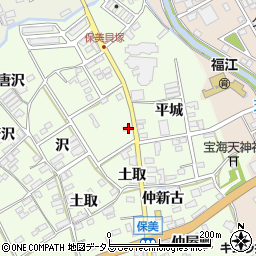 愛知県田原市保美町平城141周辺の地図