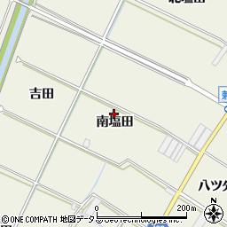 愛知県田原市中山町南塩田周辺の地図