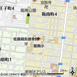 大阪市立阪南小学校周辺の地図