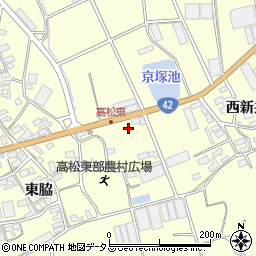 愛知県田原市高松町京塚周辺の地図