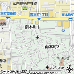 大阪府八尾市南本町1丁目6-9周辺の地図