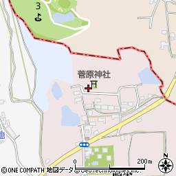 奈良県斑鳩町（生駒郡）岡本周辺の地図