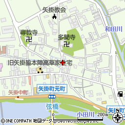矢掛高校入口周辺の地図