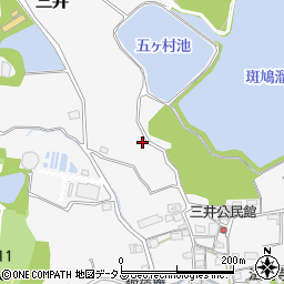 奈良県生駒郡斑鳩町三井周辺の地図
