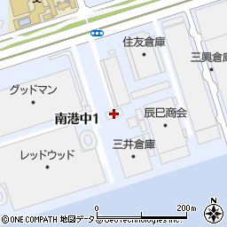 三井倉庫港運株式会社　大阪支店輸出周辺の地図