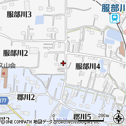 大阪府八尾市服部川2丁目35周辺の地図