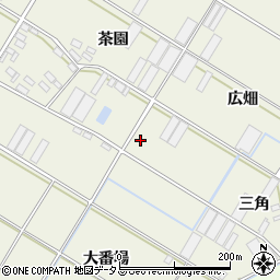 愛知県田原市中山町広畑周辺の地図