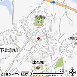 三重県名張市下比奈知1662-6周辺の地図