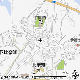 三重県名張市下比奈知1663-1周辺の地図