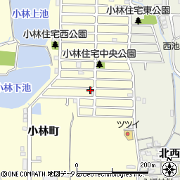 奈良県大和郡山市小林町周辺の地図