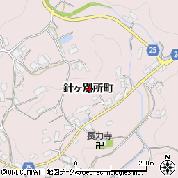 奈良県奈良市針ヶ別所町周辺の地図