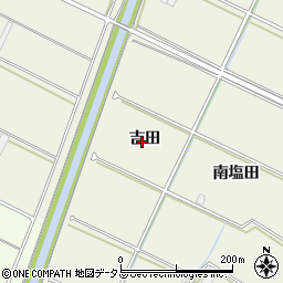 愛知県田原市中山町（吉田）周辺の地図